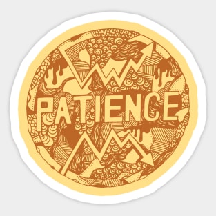 Terracotta Circle of Patience Sticker